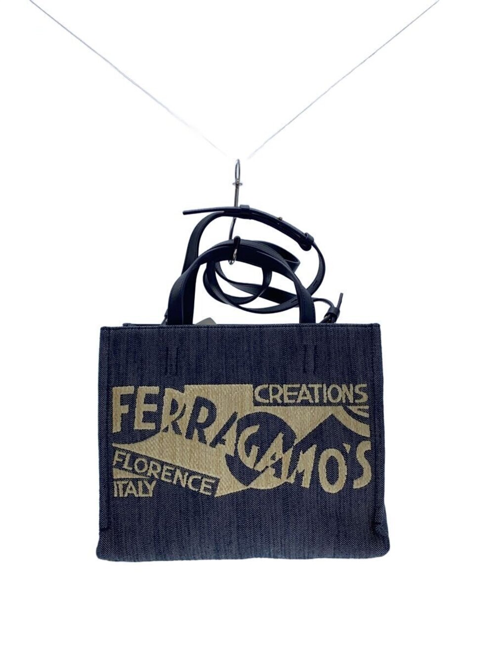 Salvatore Ferragamo Tote Bag Indigo Blue 21 9407